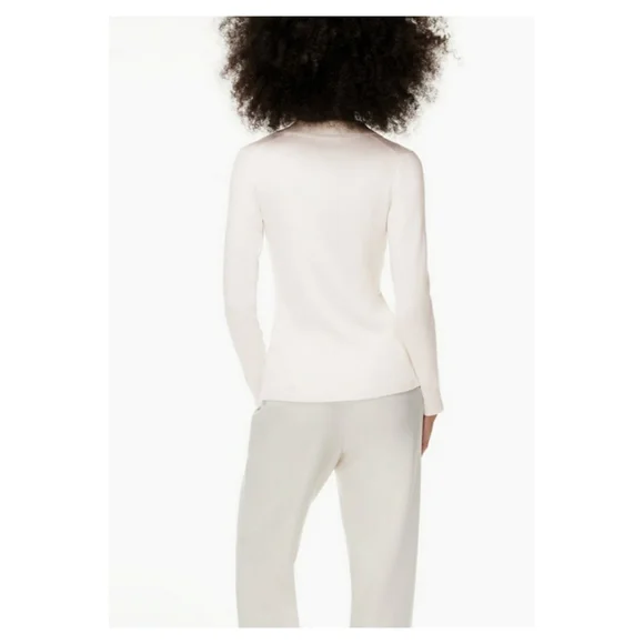 Aritzia Babaton Mcsweeney V Neck Ribbed Polo Sweater - Picture 4 of 7